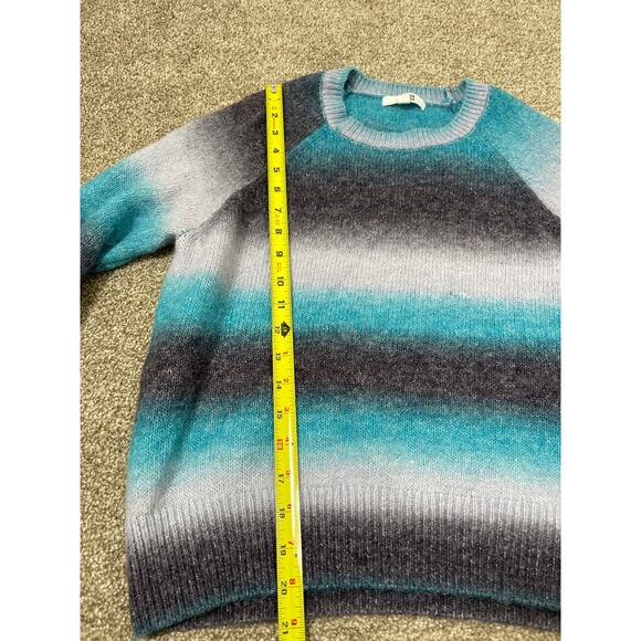 BB Dakota Steve Madden Women's Wool Blend Knit Ombre Pullover Sweater Blue M - Picture 8 of 9